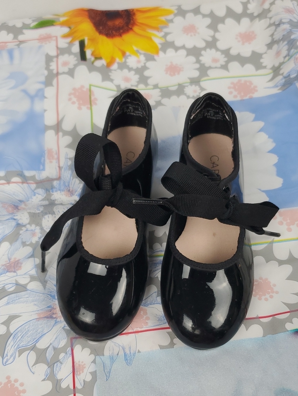 Capizio AP Dance Toddler Size 10.5 Black Patent Mary Jane Shoes